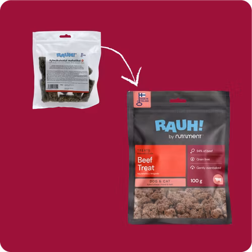 RAUH! Beef Treat-Nötgodis- Ugnsbakad delikatess100 G