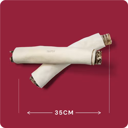 RAUH! Beef Burrito L ca 35 cm-skinn och knaperstekt strupe från nöt.