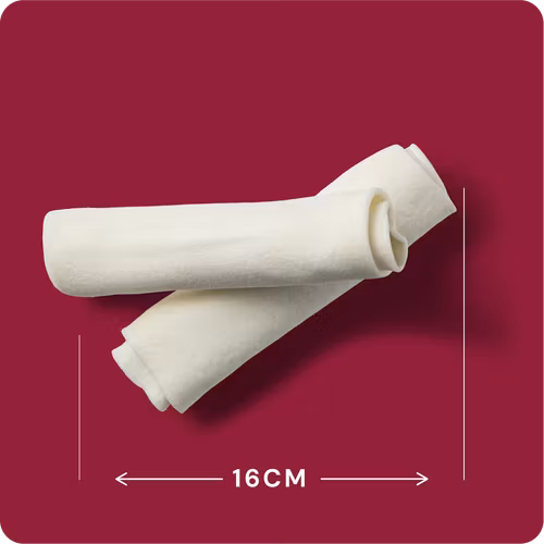 RAUH! Pork Roll M- tuggben med gris-och nötskinn 16 x 3,5 cm