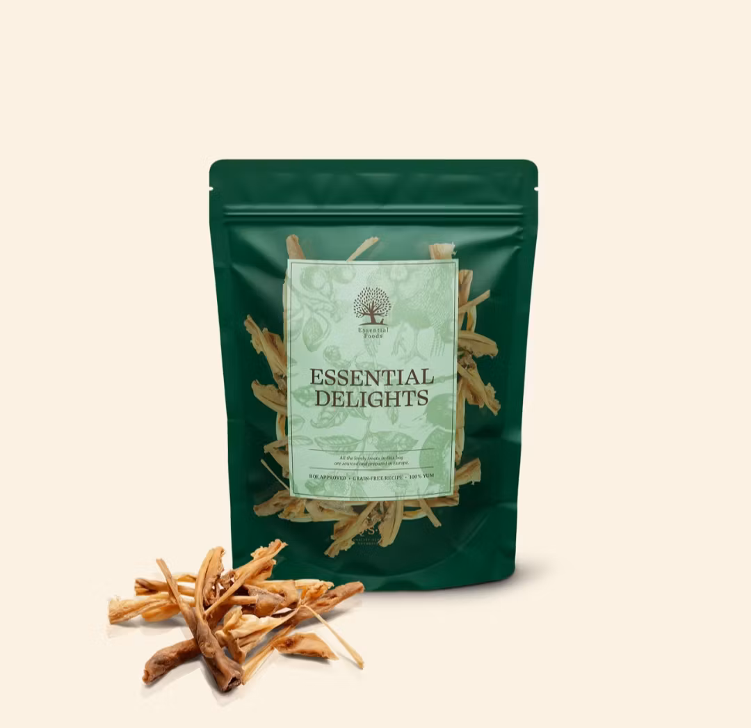 ESSENTIAL SMALL LAMB SKIN DELIGHTS " torkade lammskinnsbitar" 150 gr