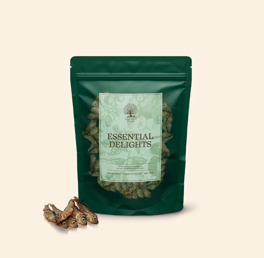 ESSENTIAL TINY FISH DELIGHTS "Torkade fiskar, små" 90 gram