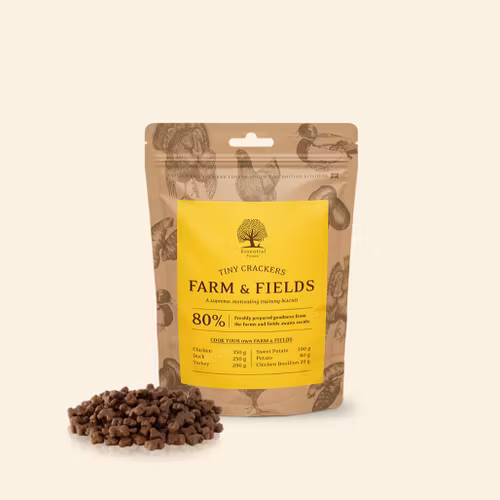 ESSENTIAL FARM & FIELDS TINY CRACKERS 100G- Kyckling, anka, kalkon