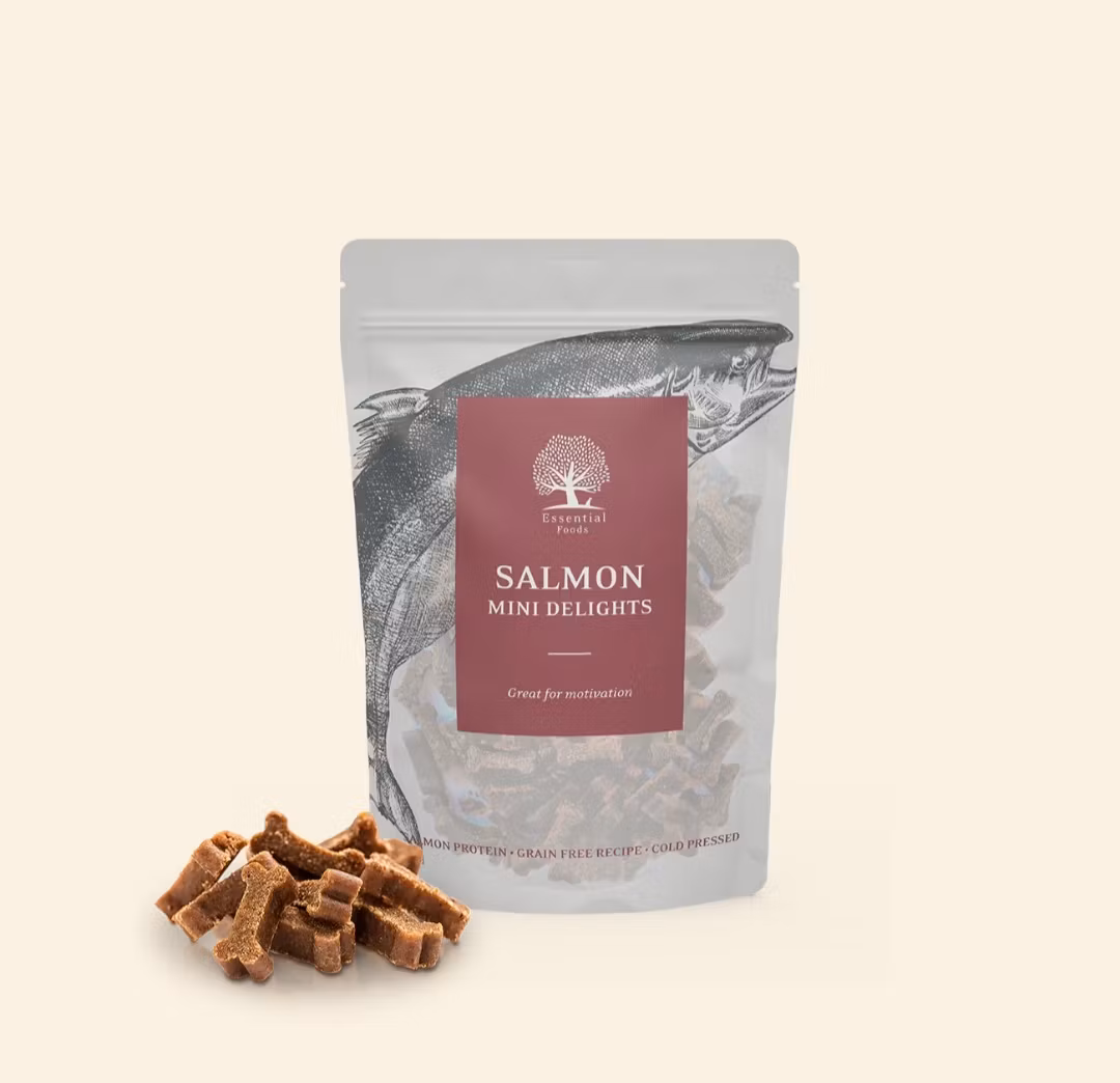 ESSENTIAL SALMON MINI DELIGHTS "Lax" 100 gram.