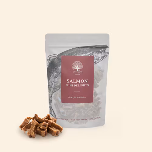 ESSENTIAL SALMON MINI DELIGHTS "Lax" 100 gram.