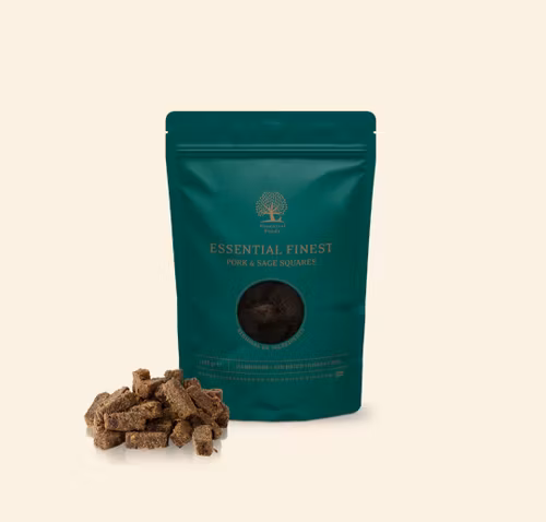 ESSENTIAL FINEST PORK & SAGE SQUARES 125 gr- godbitar av gris och salvia
