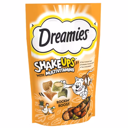 Dreamies Shake-ups Multivitamin Roost- kattgodis 55g