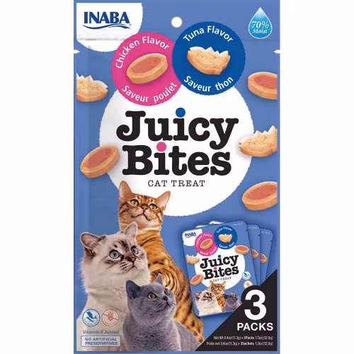 Churu Cat Juicy Bites Chicken /Tuna- kattgodis kyckling/tonfisk 3 pack