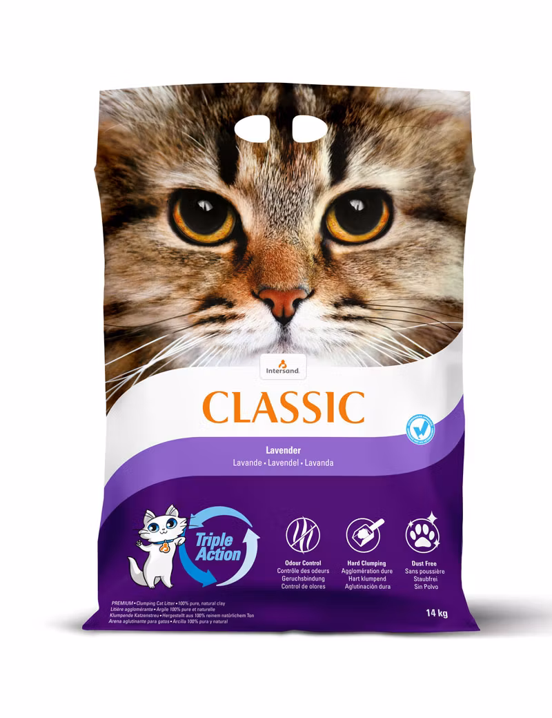 Four Friends Classic Cat Litter Lavender -kattsand 14 kg