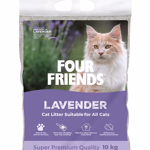 Four Friends Cat Litter Lavender- kattsand 7 kg/10 kg