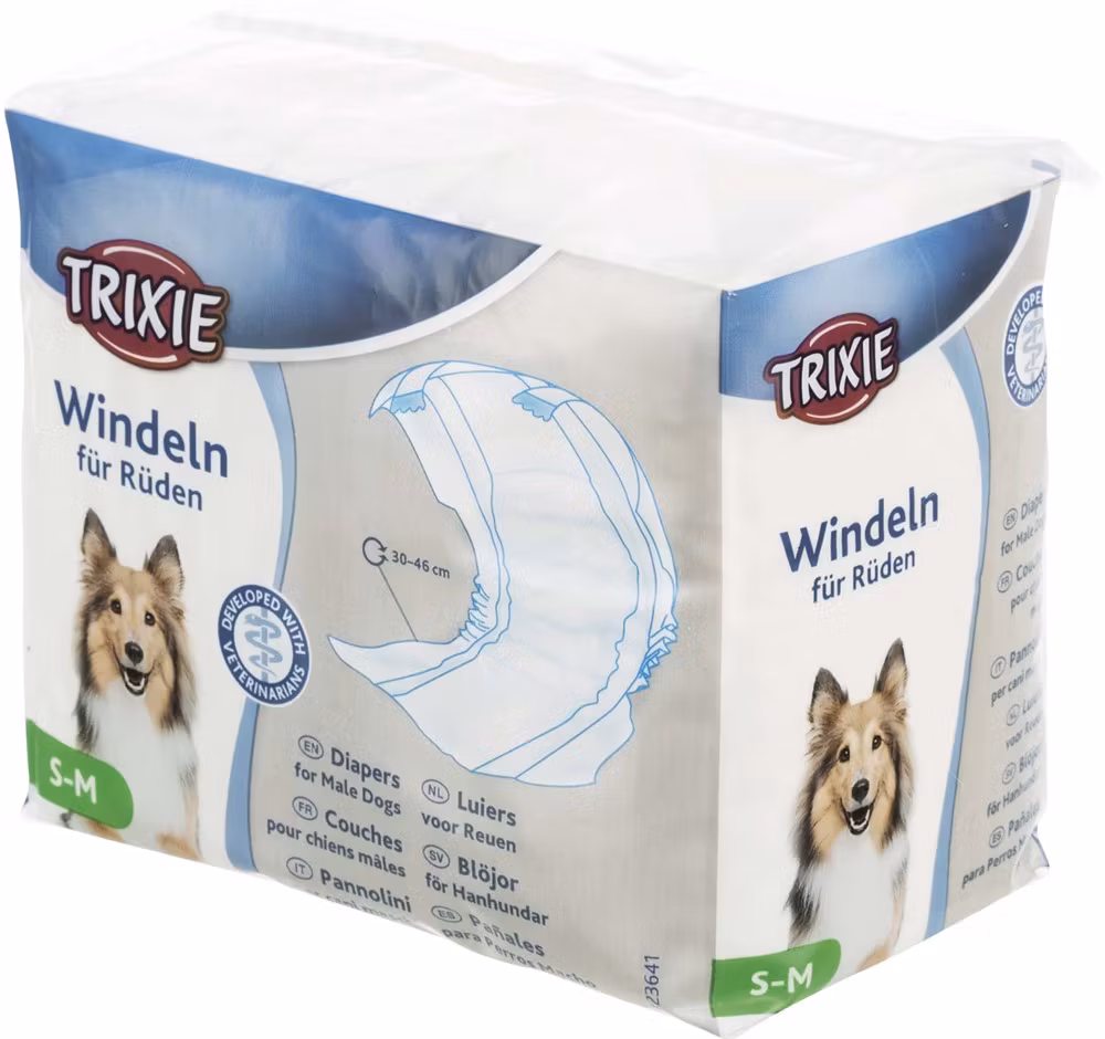 Inkontinensskydd/Blöjor för hanar 12 pack, S-M: 30-46 cm