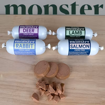 Monster Dog Sausage/Korv- Hundgodis- 11 smaker! 80gr/200gr/400gr