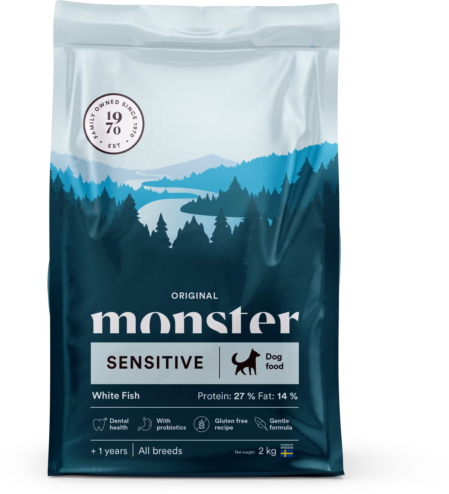 Monster Dog Original Sensitive White Fish All Breed - glutenfritt och vetefritt