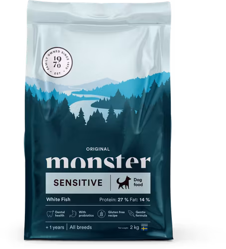Monster Dog Original Sensitive White Fish All Breed - glutenfritt och vetefritt