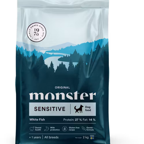 Monster Dog Original Sensitive White Fish All Breed - glutenfritt och vetefritt