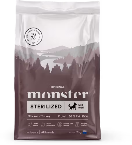 Monster Dog Original Sterilized Chicken/Turkey All Breed - glutenfritt och vetefritt