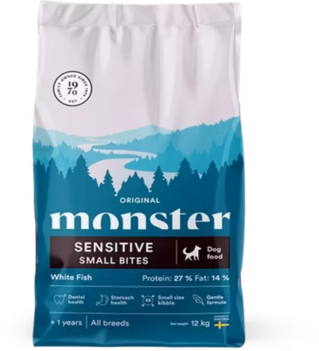 Monster Dog Orginal Sensitive Small Bites-white fish - glutenfritt och vetefritt