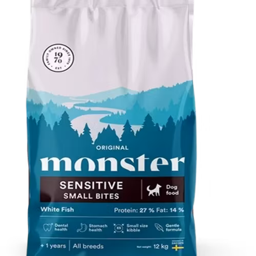 Monster Dog Orginal Sensitive Small Bites-white fish - glutenfritt och vetefritt