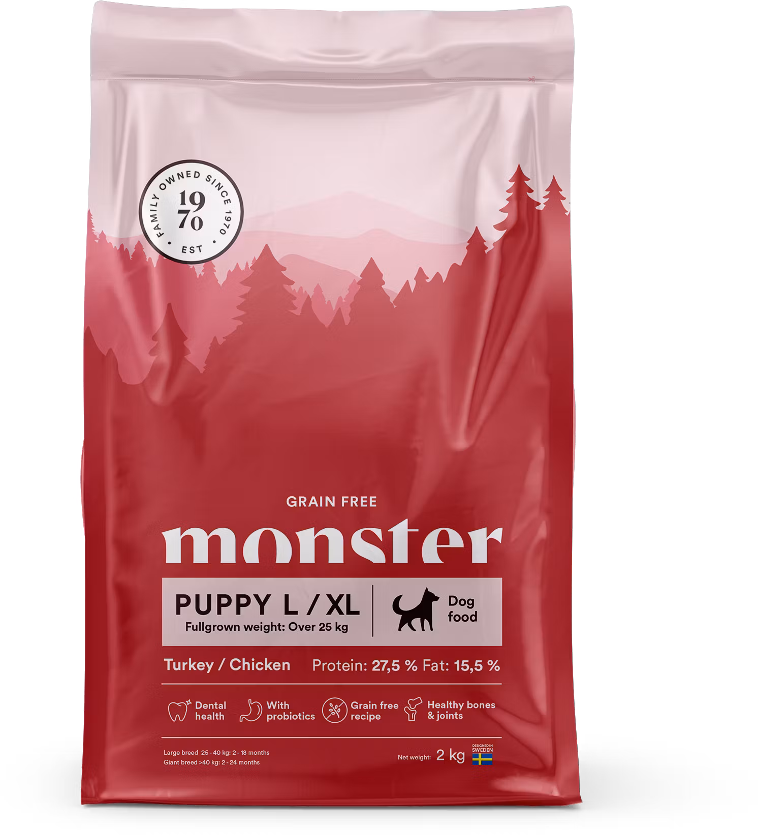 Monster Dog Grain Free Puppy L/XL Turkey&Chicken- spannmålsfritt