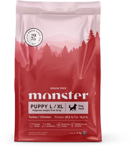Monster Dog Grain Free Puppy L/XL Turkey&Chicken- spannmålsfritt