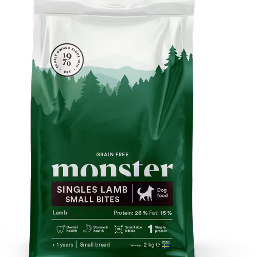 Monster Dog Grain Free Singles Lamb Small Bites 2 kg/12 kg