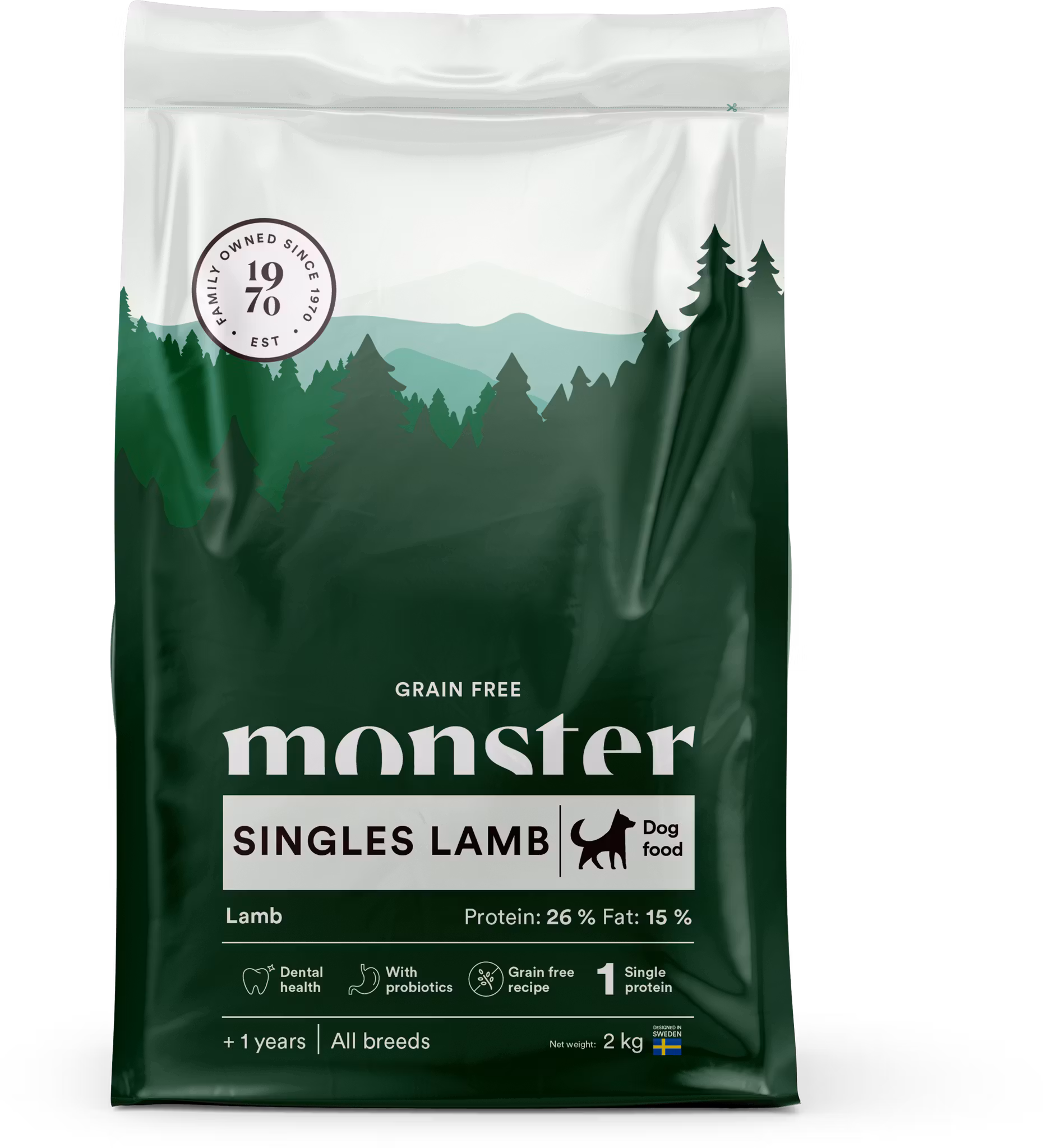 Monster Dog Grain Free Singles Lamb All Breed - spannmålsfritt