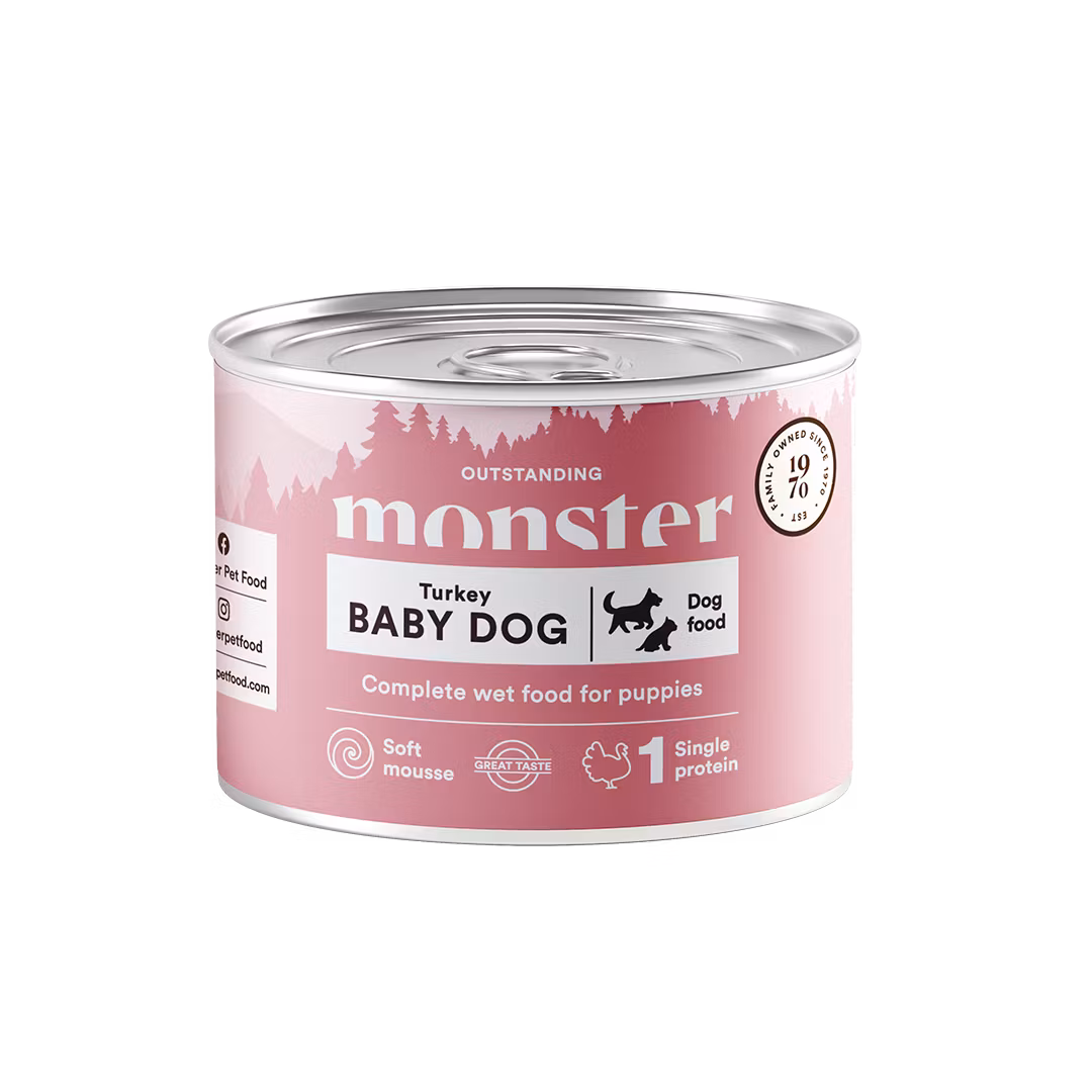 Monster Baby Dog Mousse- kalkon 190 gr