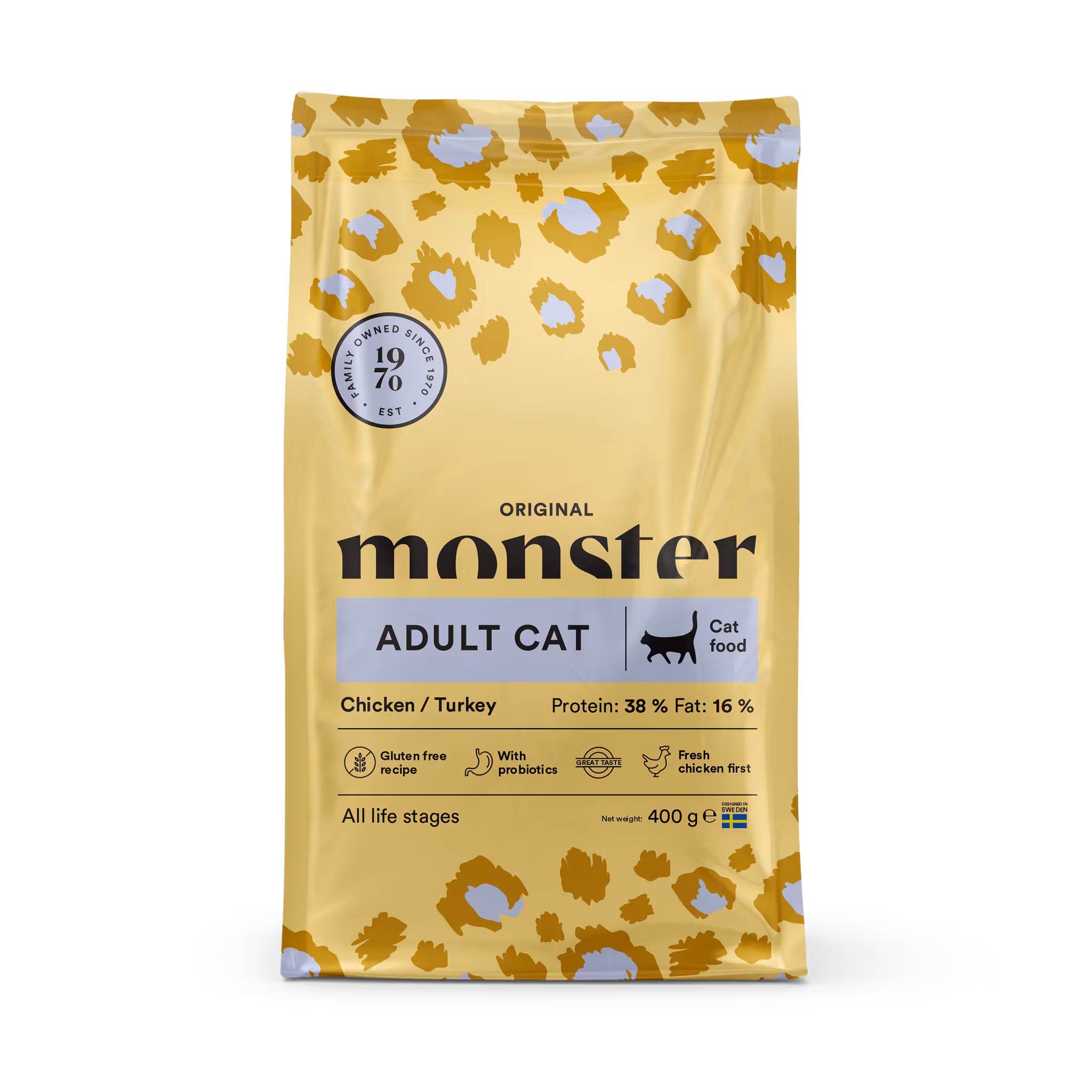 Monster Cat Original Adult - kyckling/kalkon- 6 kg eller 2 kg