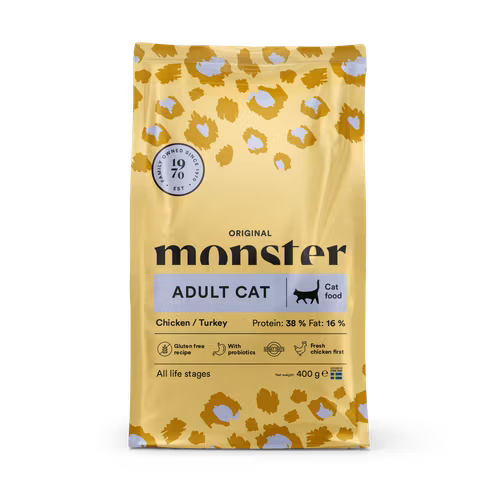 Monster Cat Original Adult - kyckling/kalkon- 6 kg eller 2 kg