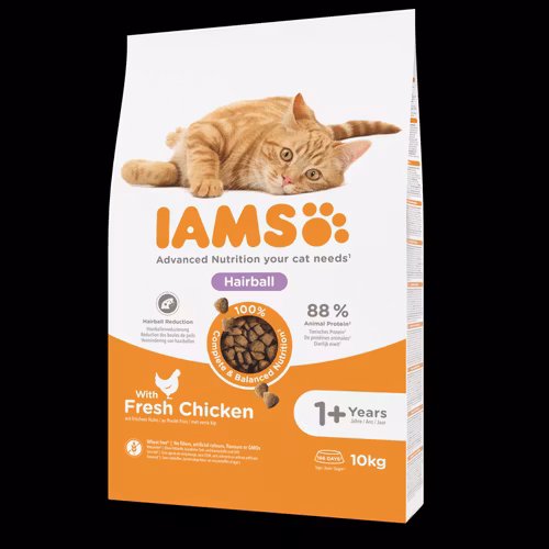 IAMS Dry Food Hairball Adult Fresh Chicken 1+ - Kyckling 10 kg