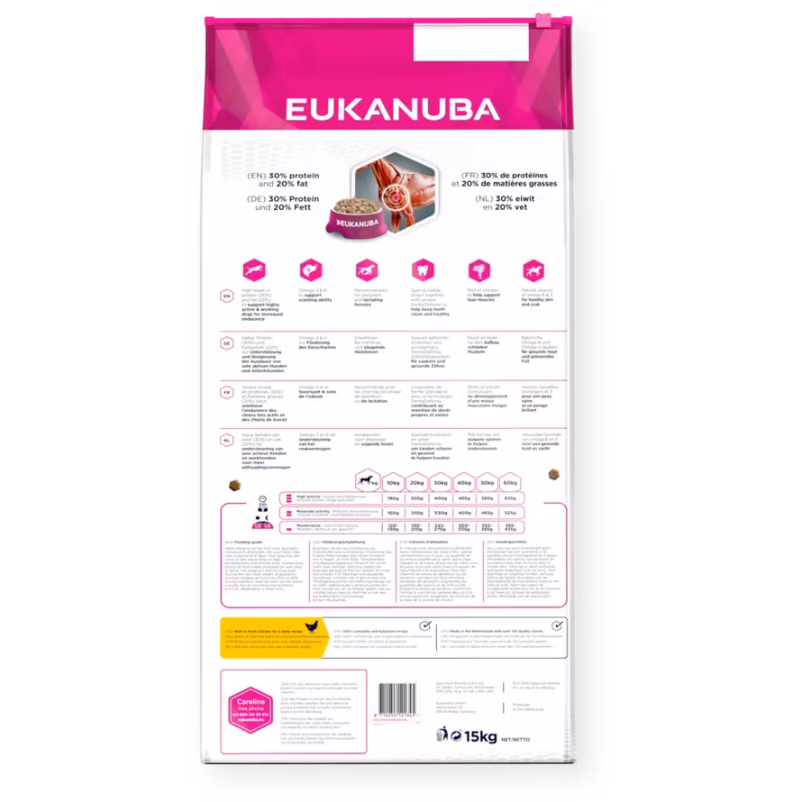 Eukanuba Daily Care Working & Endurance Adult All Breed- arbetande hundar 19 kg