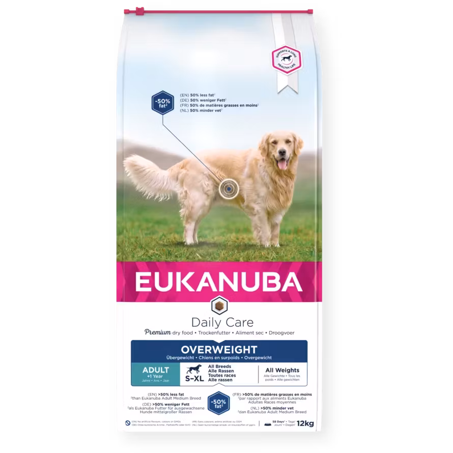 Eukanuba Daily Care Overweight Adult All Breed- överviktiga och steriliserade 12 kg