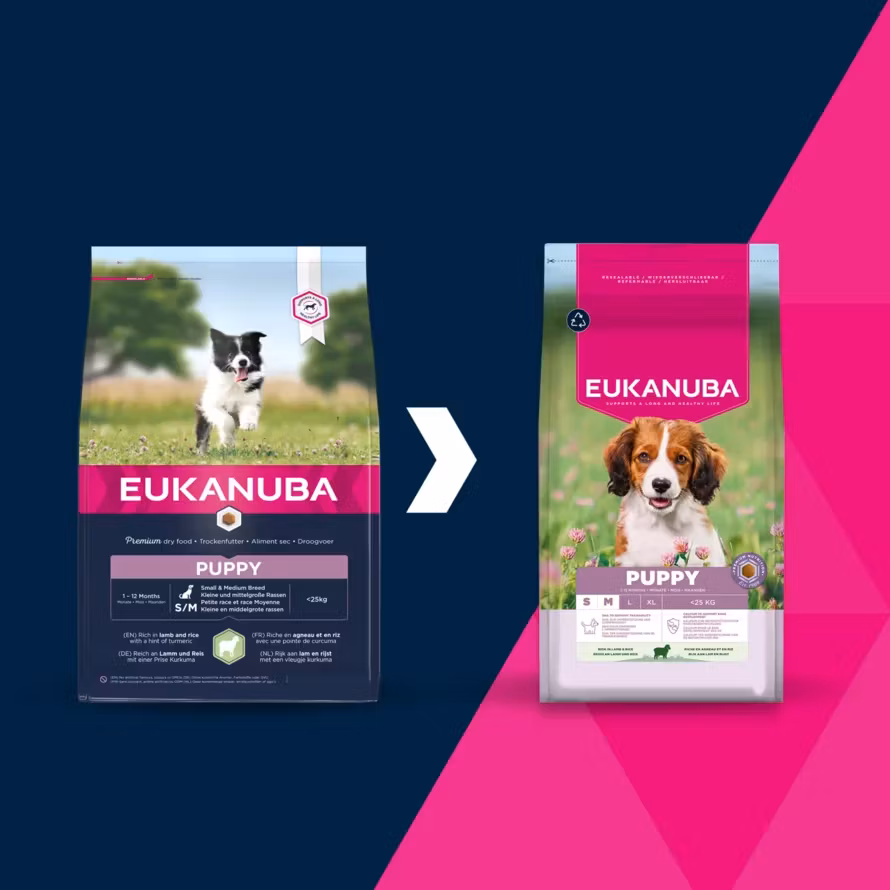 Eukanuba Puppy Small & Medium Breed Lamb & Rice Valpfoder - 2,5 kg/12 kg