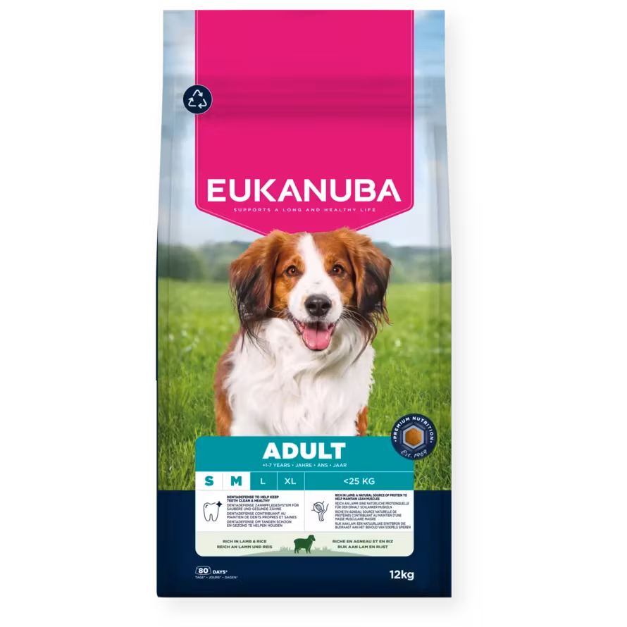 Eukanuba Adult Small/Medium Breed Lamb & Rice 2,5kg/12kg/18 kg