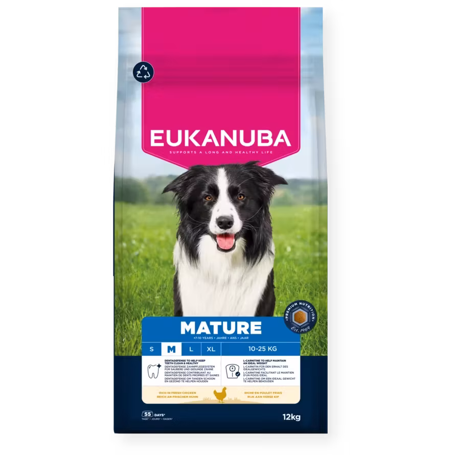 Eukanuba Mature Medium Breed Fresh Chicken +7 år 15 kg