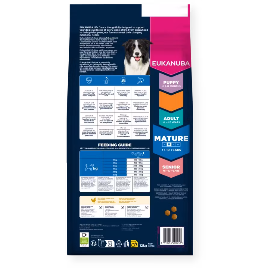 Eukanuba Mature Medium Breed Fresh Chicken +7 år 15 kg