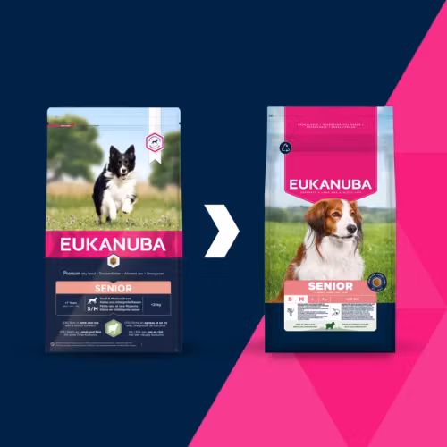 Eukanuba Senior Small/Medium Breed Lamb & Rice 2,5 kg/12 kg