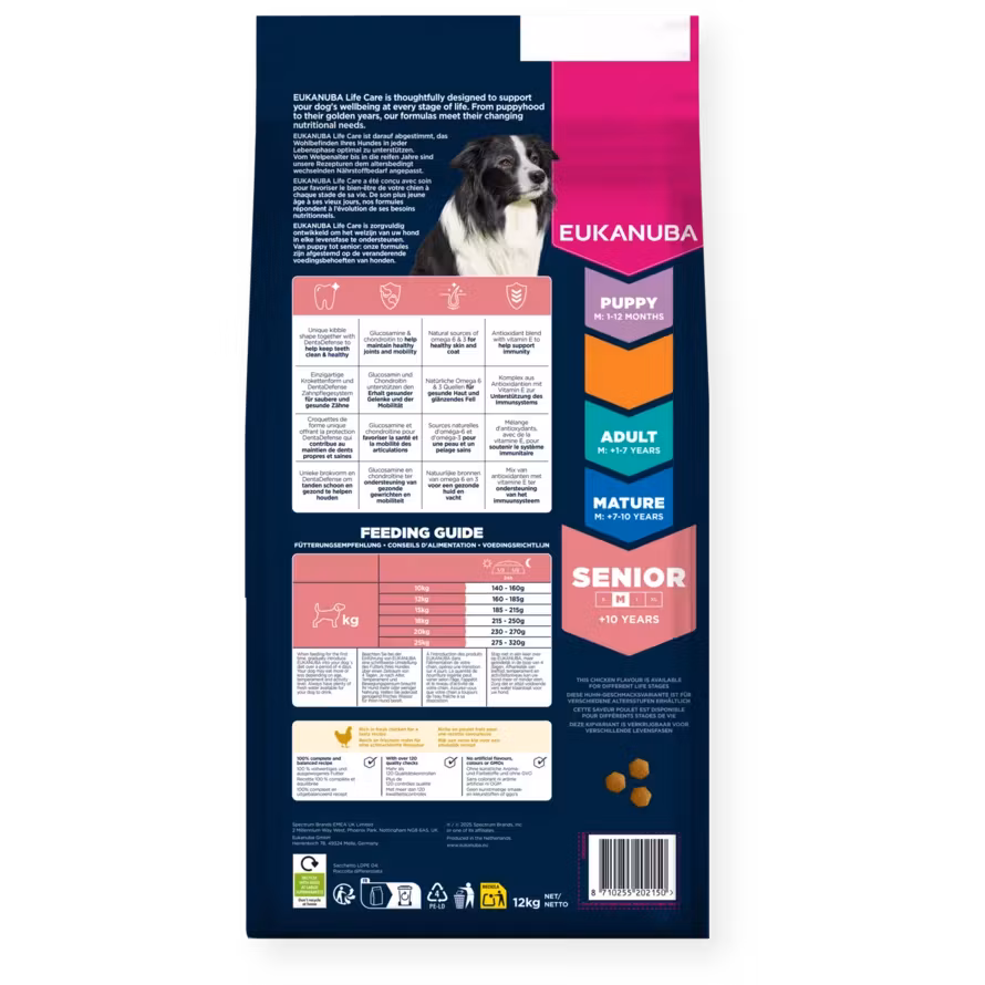 Eukanuba Senior Medium Breed Fresh Chicken 15 kg. Från 10 år och uppåt