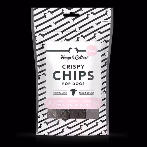 Hugo & Celine CRISPY CHIPS svensk torkad lever 80 gr
