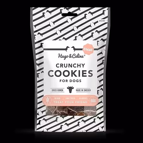 Hugo & Celine CRUNCHY COOKIES svensk torkad vom 80gr