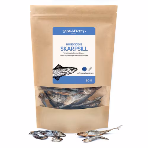 TassaFritt Svenskt Hundgodis Skarpsill 80gr