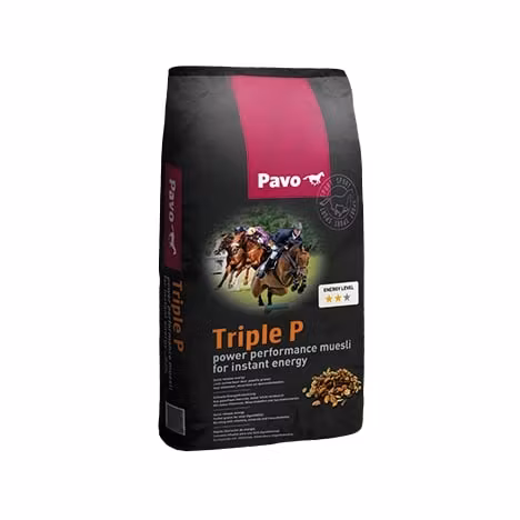 Pavo Triple P 15 kg- Kraftfull müsli för snabb och explosiv energi