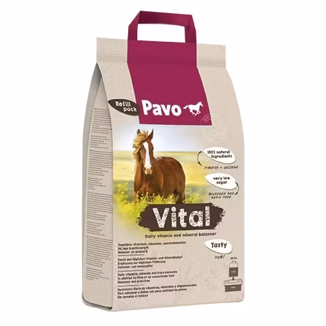 Pavo Vital- Refill 8 kg- Vitamin- och mineraltillskott för daglig användning