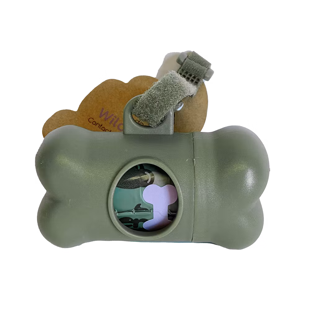 Green Bone Bajspåsehållare av återvunnet material GRÖN + 1 rulle påsar