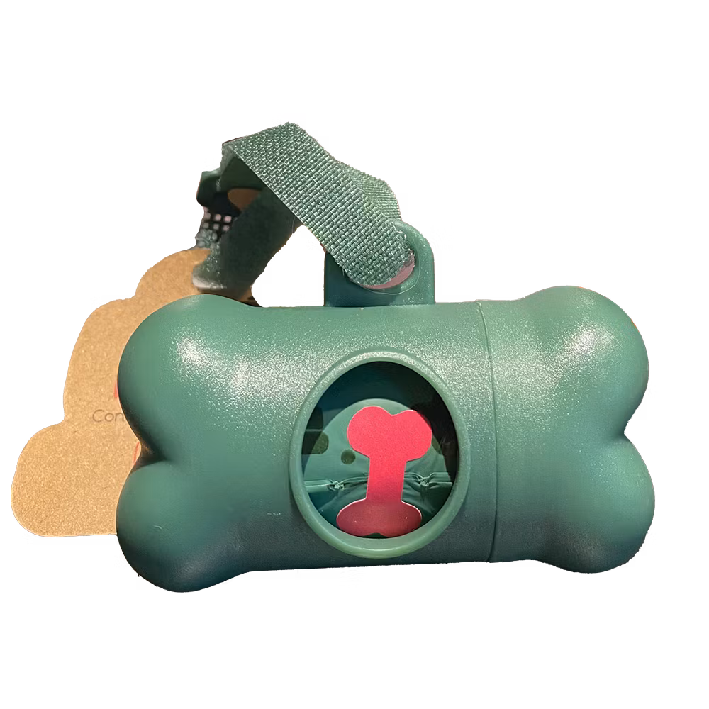 Green Bone Bajspåsehållare av återvunnet material GRÖN + 1 rulle påsar