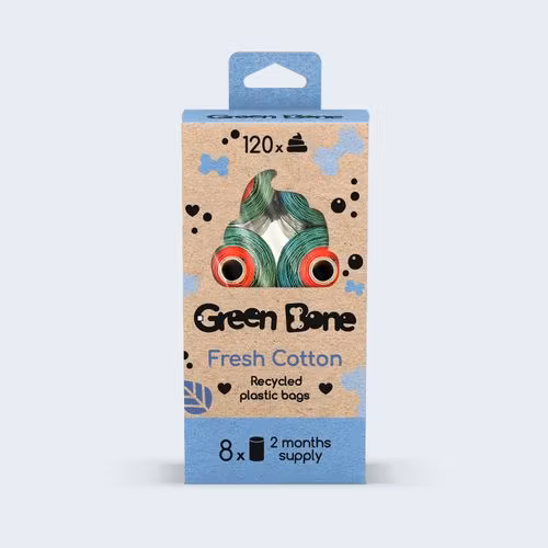 Green Bone - Bajspåse- nedbrytningsbara 8 rullar, 120 påsar