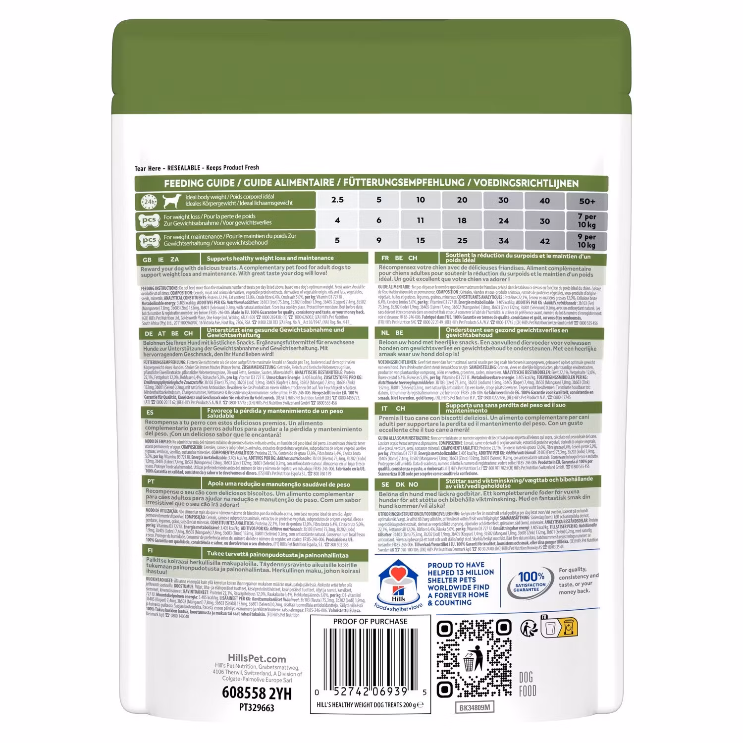 HILL'S Healthy Weight Treats Hundgodbitar (lågkalori) 220 gram