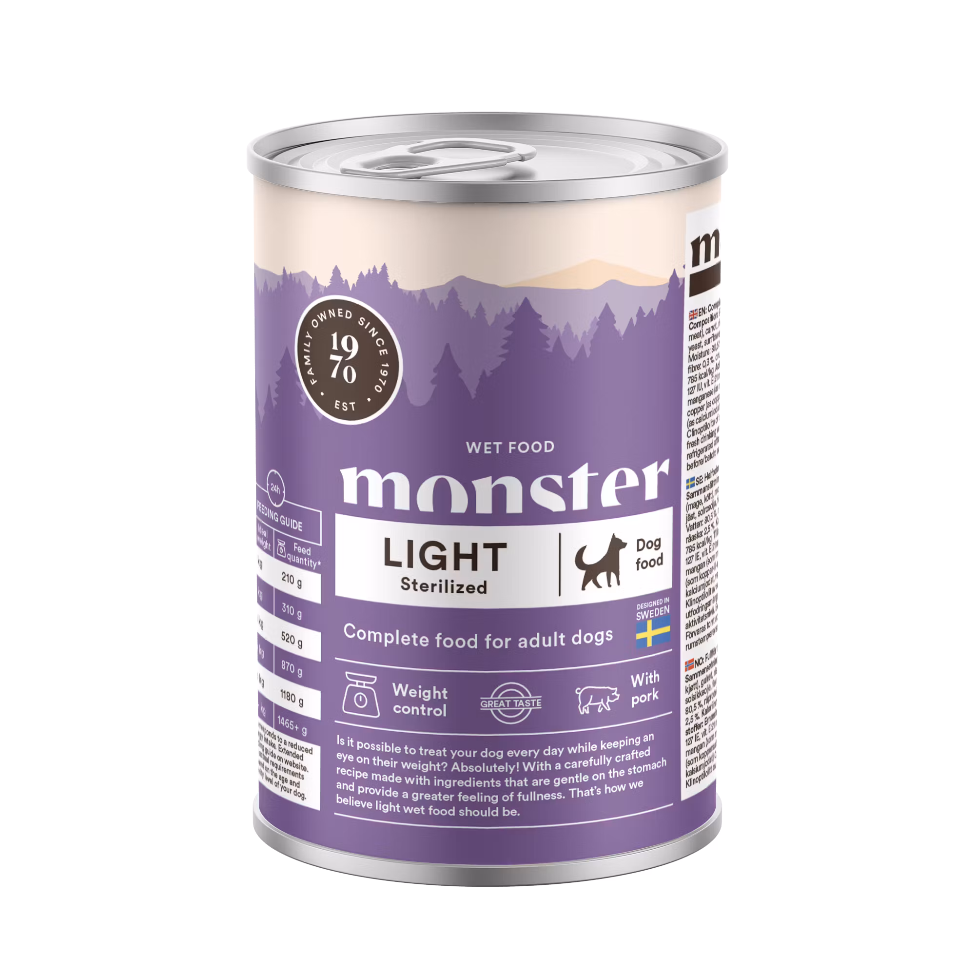 Monster Light/Sterilized Burk 400 gr