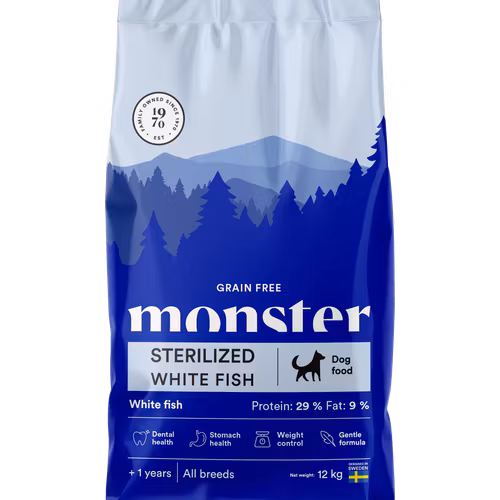 Monster Grain Free Sterilized White Fish All Breed - spannmålsfritt