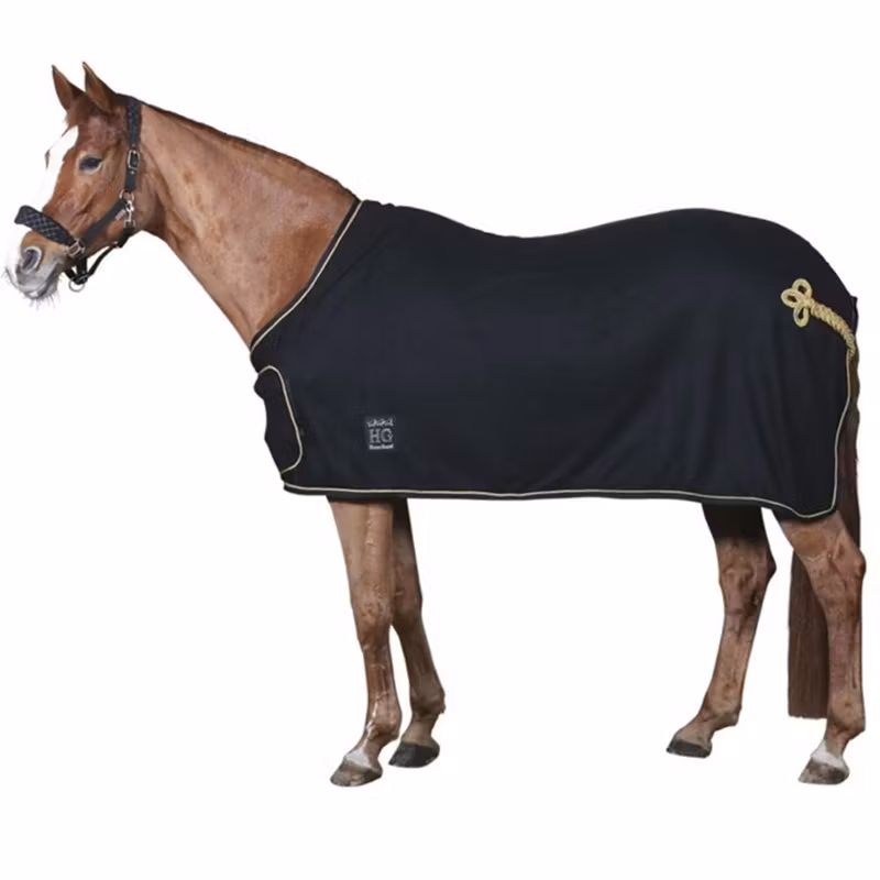 HorseGuard Fleecetäcke m/främre klaff Stl.135-165 cm- svart