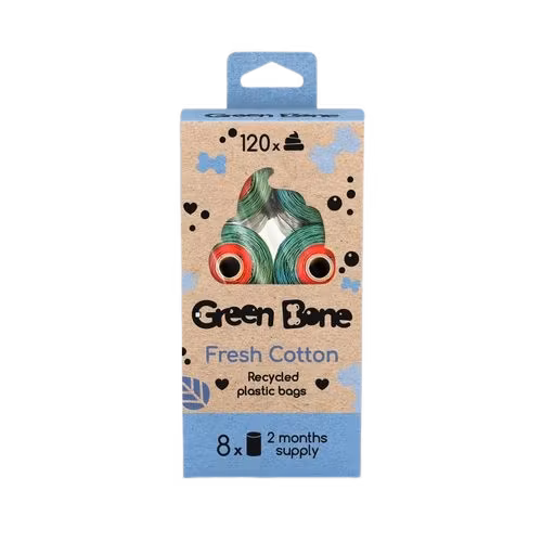 Green Bone - Bajspåse- nedbrytningsbara 8 rullar, 120 påsar